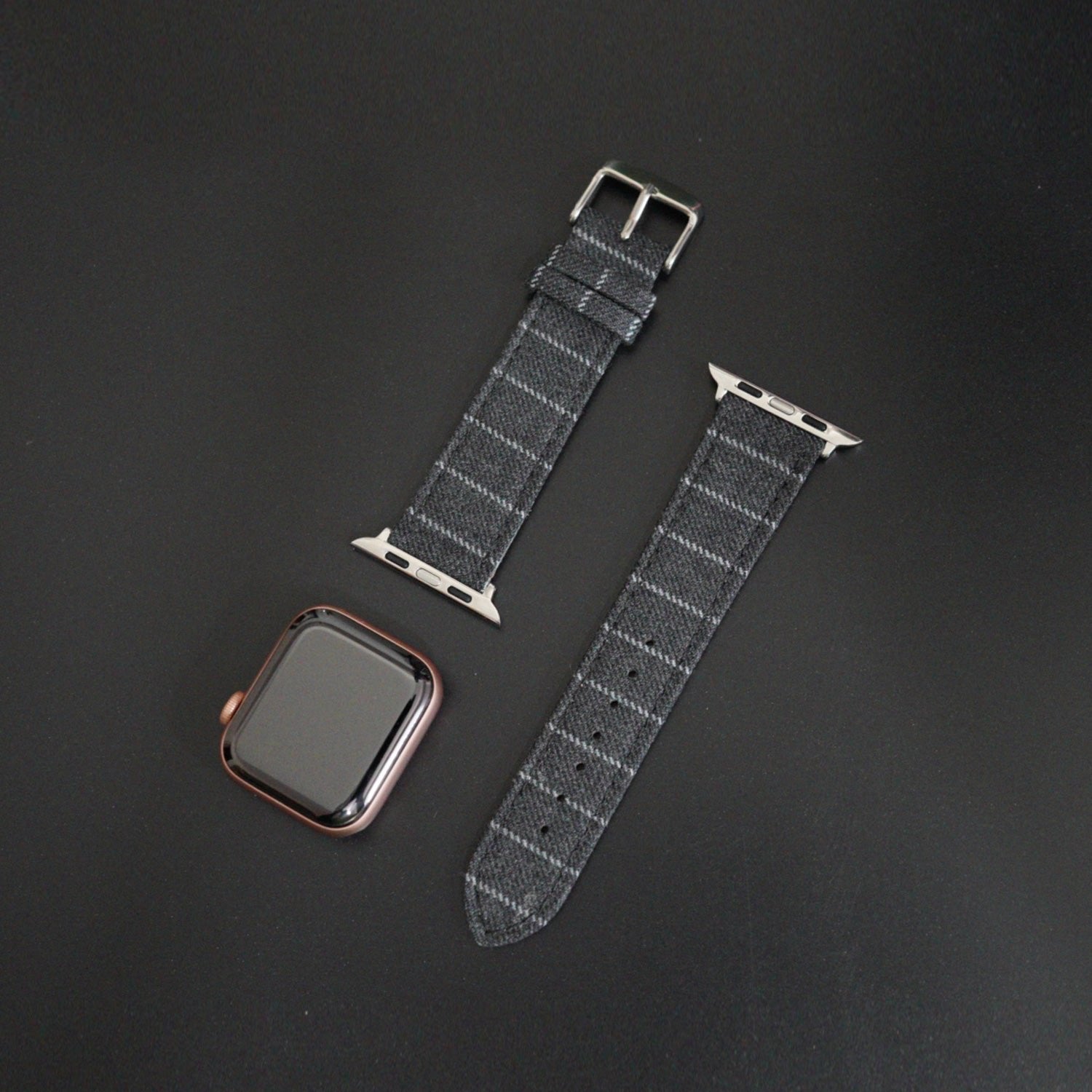 Apple Watch MID GREY NARROW CHALK STRIPE