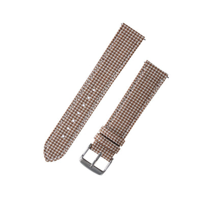 Brown White Tan Microcheck