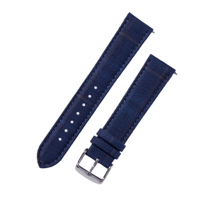 DARK BLUE WINDOWPANE with BROWN WINDOWPANE deco
