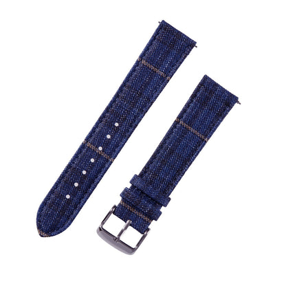 BLUE WINDOWPANE plaid WITH GOLD deco