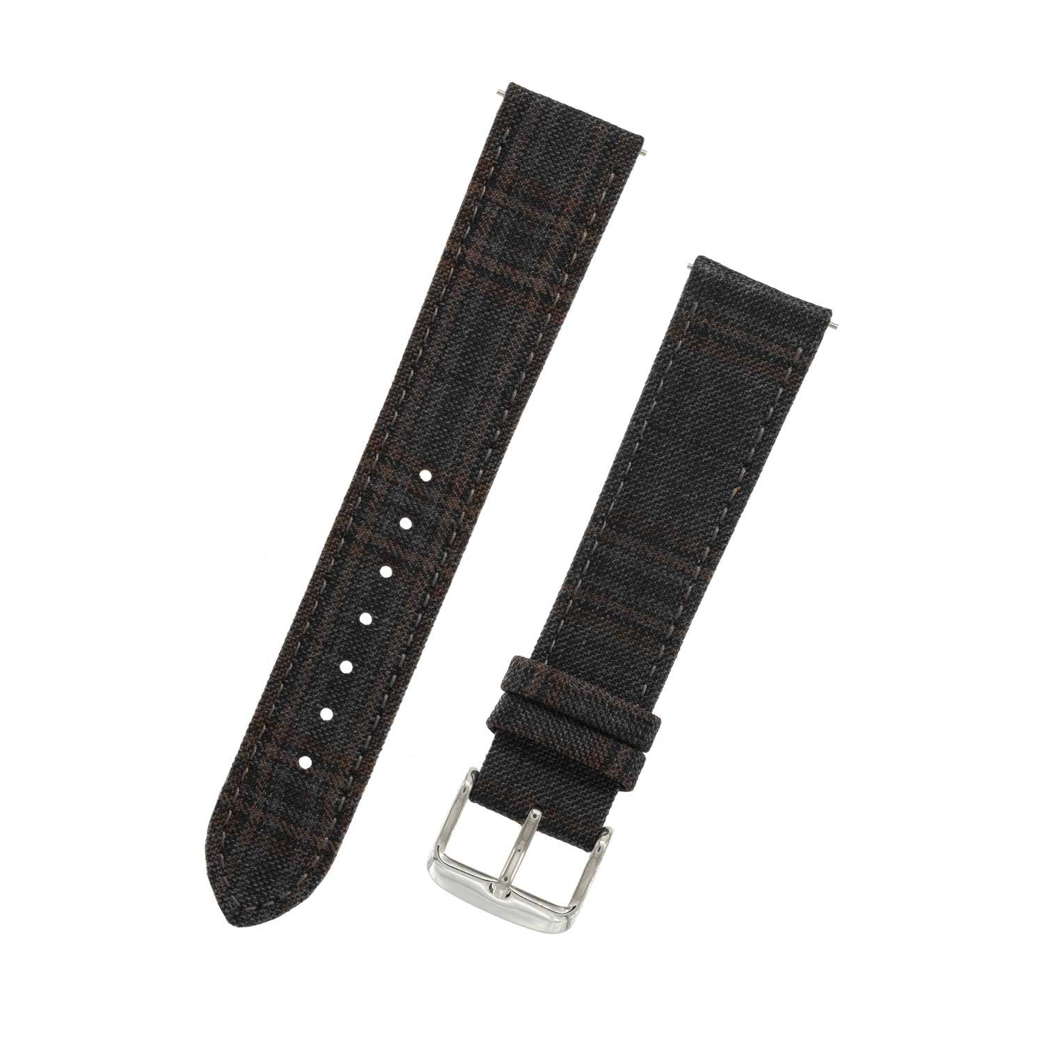 DARK GREY w FANCY BROWN WINDOWPANE overplaid