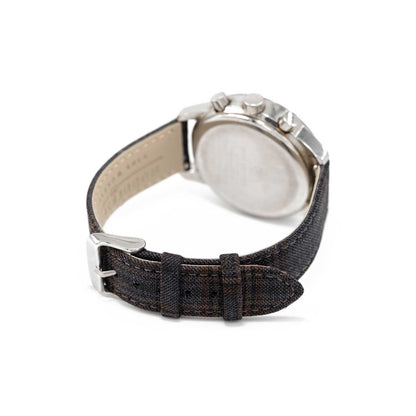 DARK GREY w FANCY BROWN WINDOWPANE overplaid