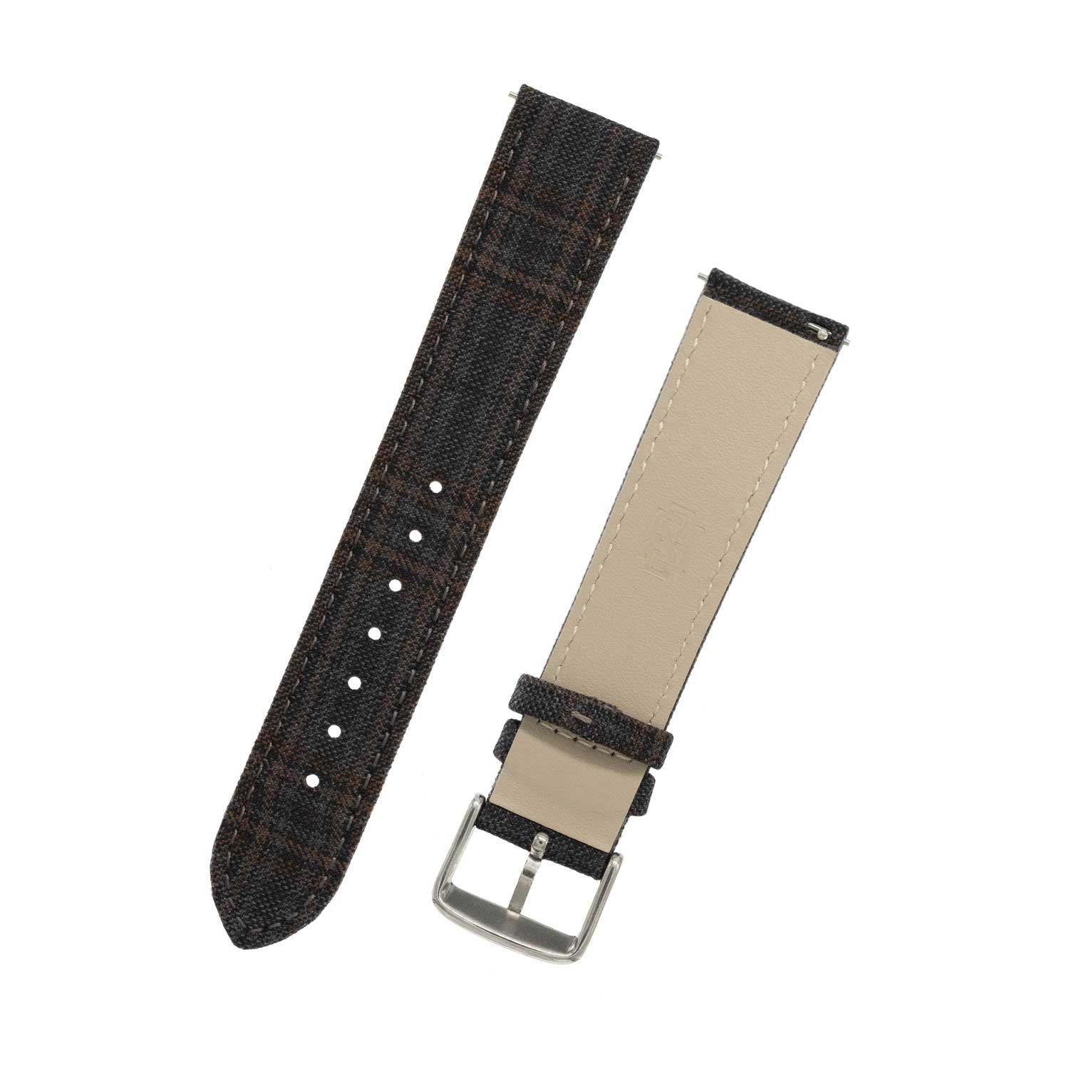DARK GREY w FANCY BROWN WINDOWPANE overplaid