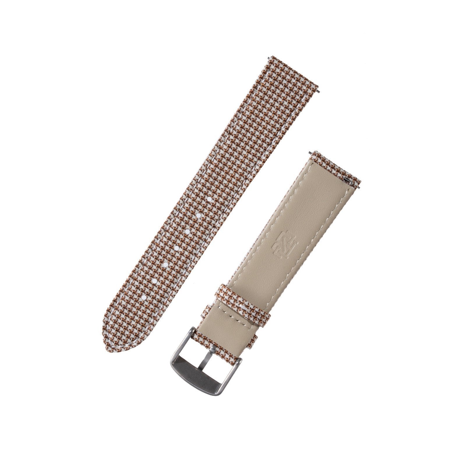 Brown White Tan Microcheck