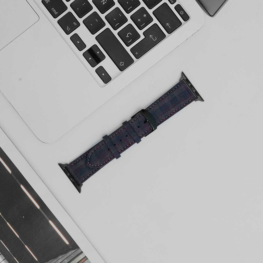 Apple Watch PLUM/NAVY/BROWN GRID CHECK