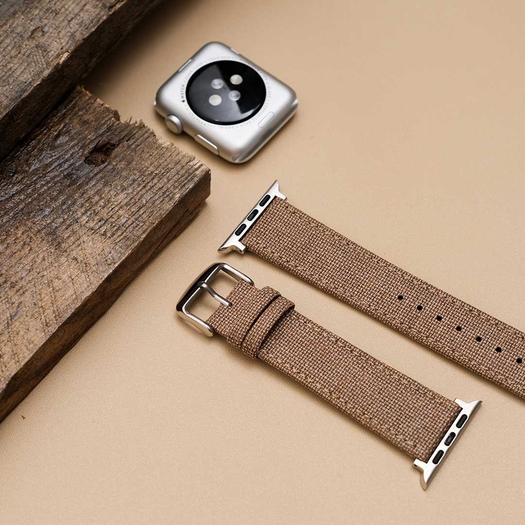 Apple Watch TAN solid weave effect