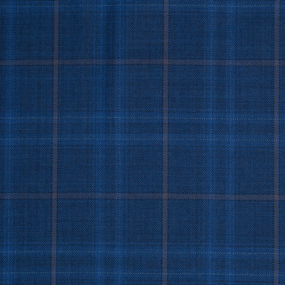 DARK BLUE WINDOWPANE with BROWN WINDOWPANE deco