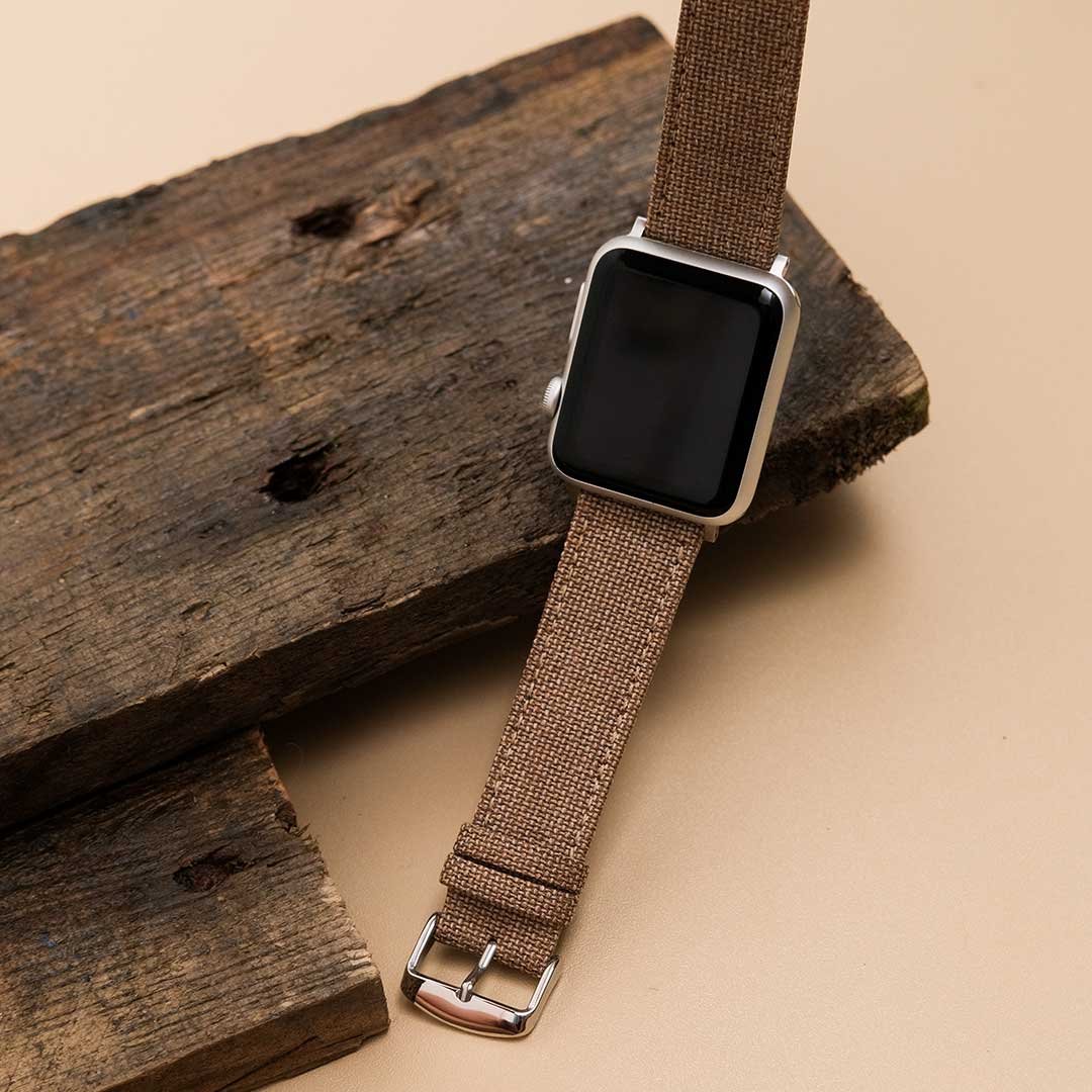 Apple Watch TAN solid weave effect