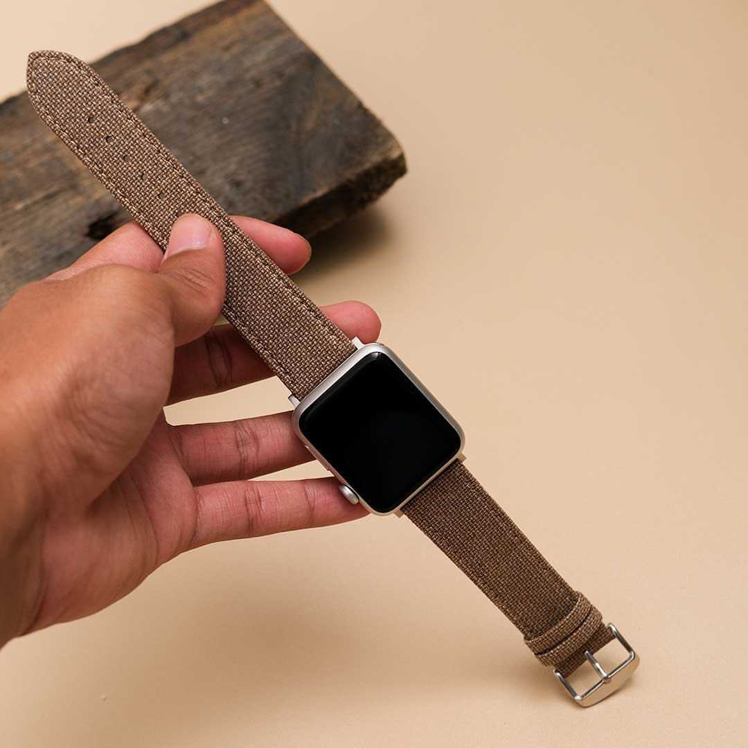 Apple Watch TAN solid weave effect