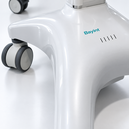 Bayint BYMLU006 white cart base with ventilation slots and twin-wheel casters