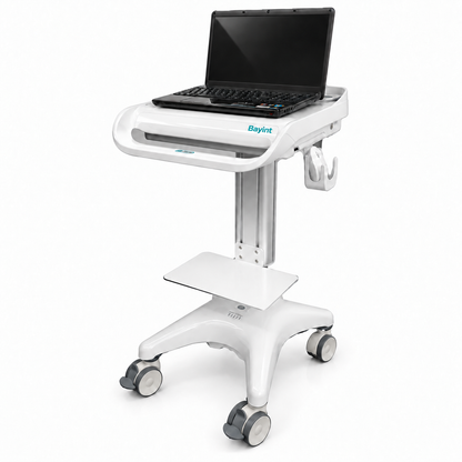 Bayint BYMLU006 adjustable dental cart with laptop shown for application illustration