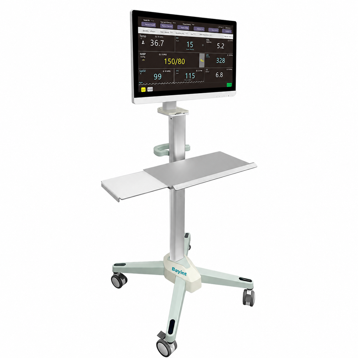 Bayint BYPMLU007 monitor workstation with keyboard and sliding mouse tray