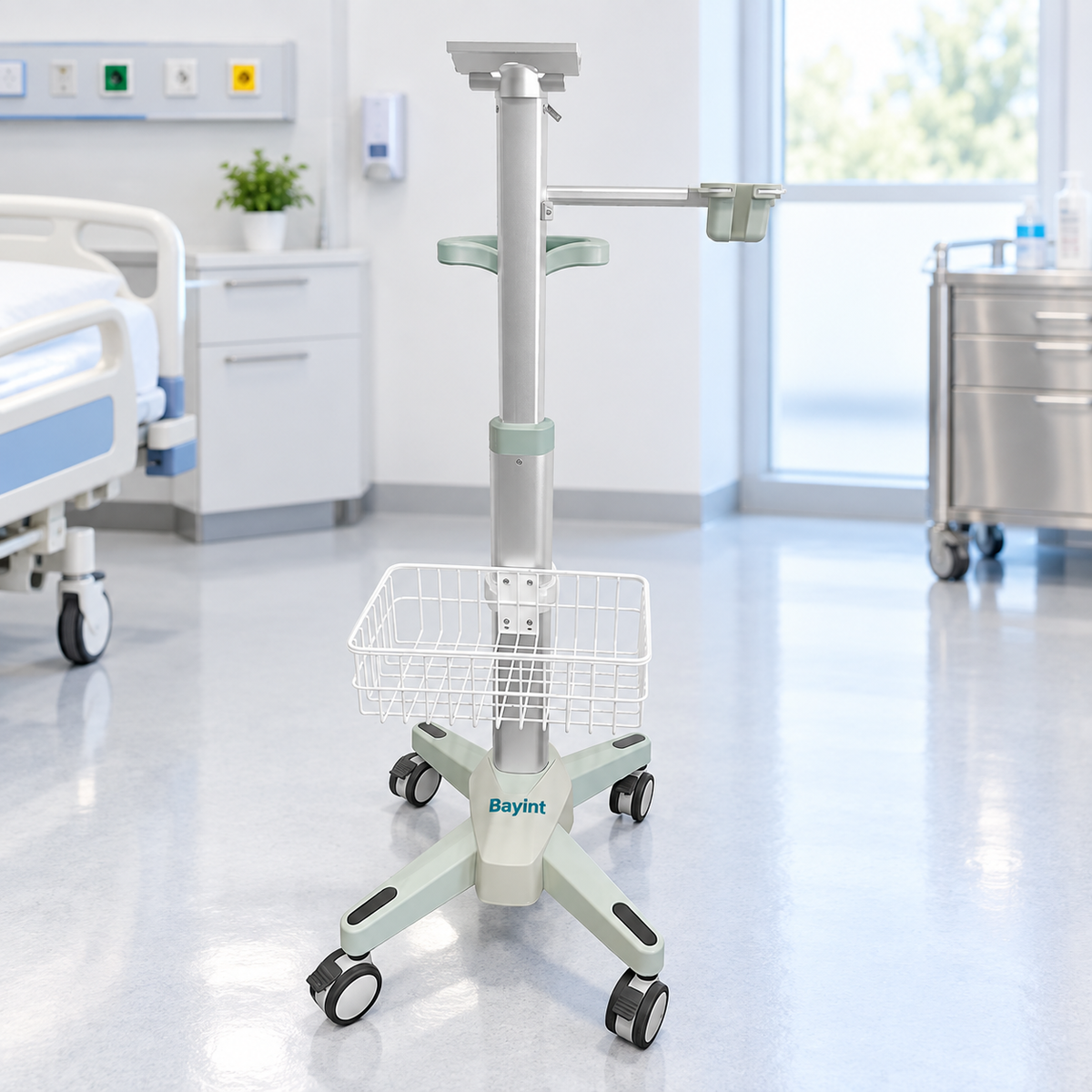 Bayint BYPMLU007 medical trolley in a bright clinical room